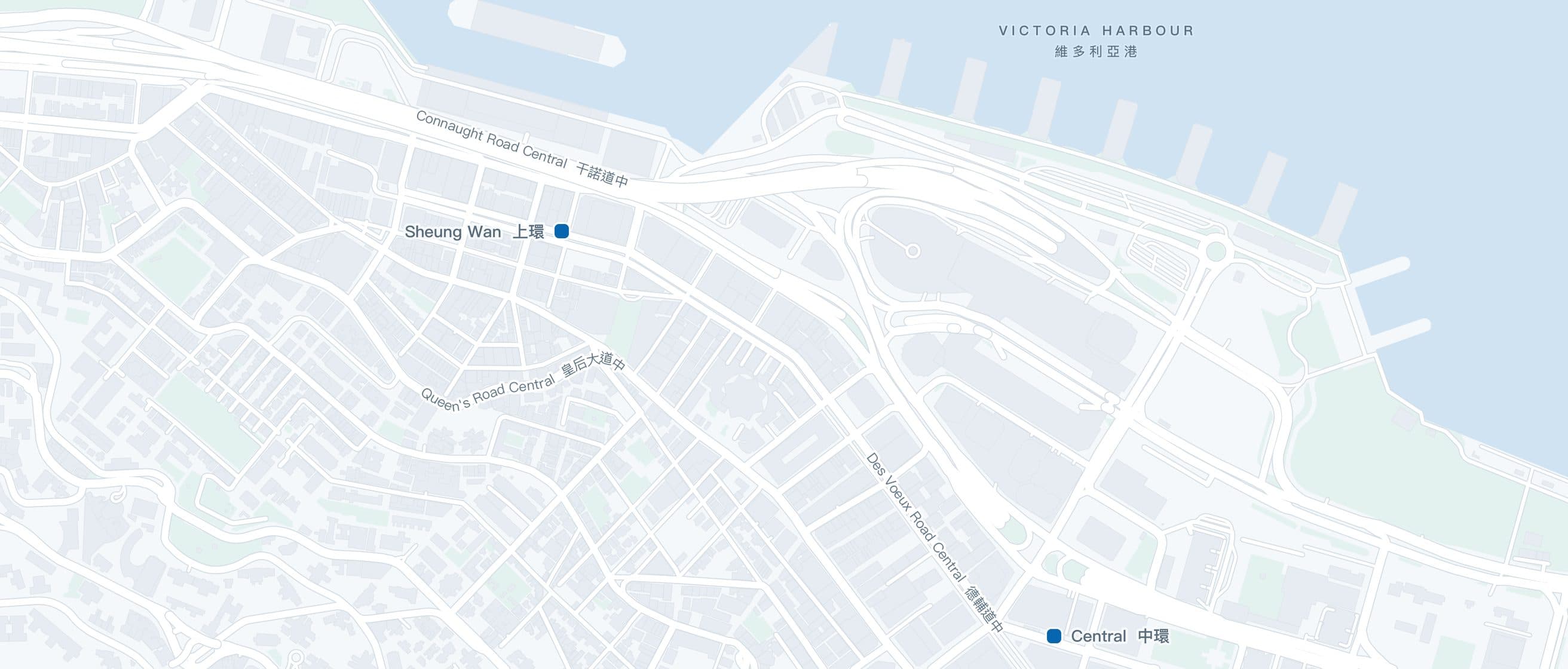 Map showing ALP office at 25/F, Two Chinachem Plaza, 135 Des Voeux Road Central